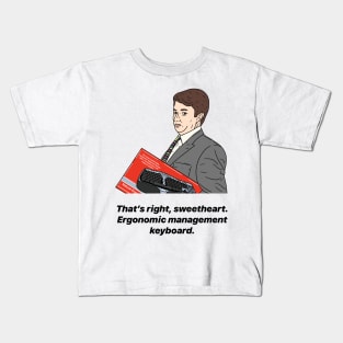 MARK CORRIGAN | ERGONOMIC MANAGEMENT KEYBOARD Kids T-Shirt